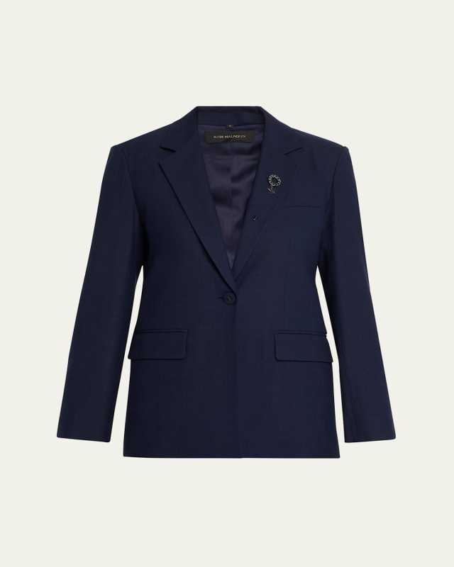Kent Single-Button Viscose Jacket